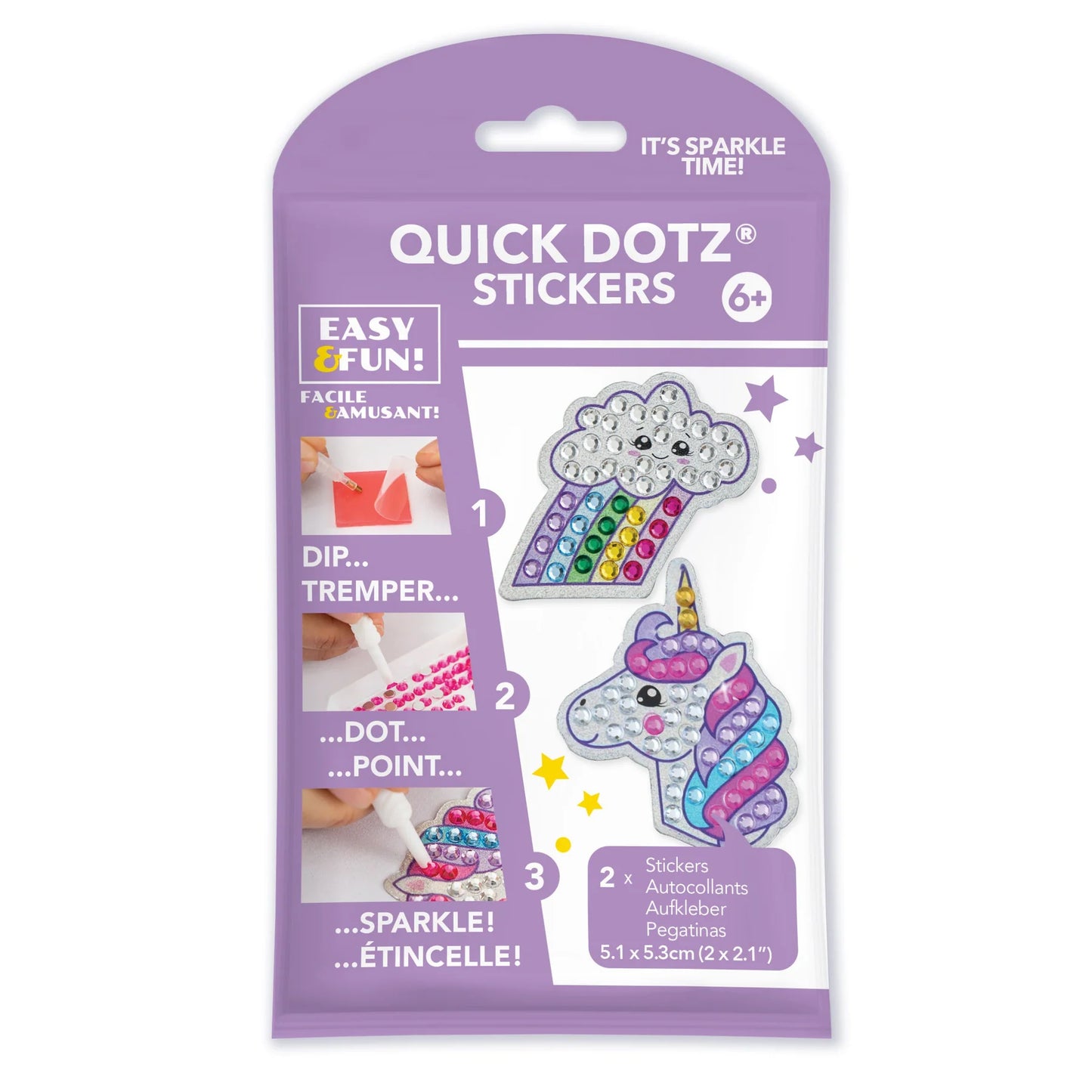 BIG DOTZ ® Stickers Pack 6 - Rainbow Unicorn