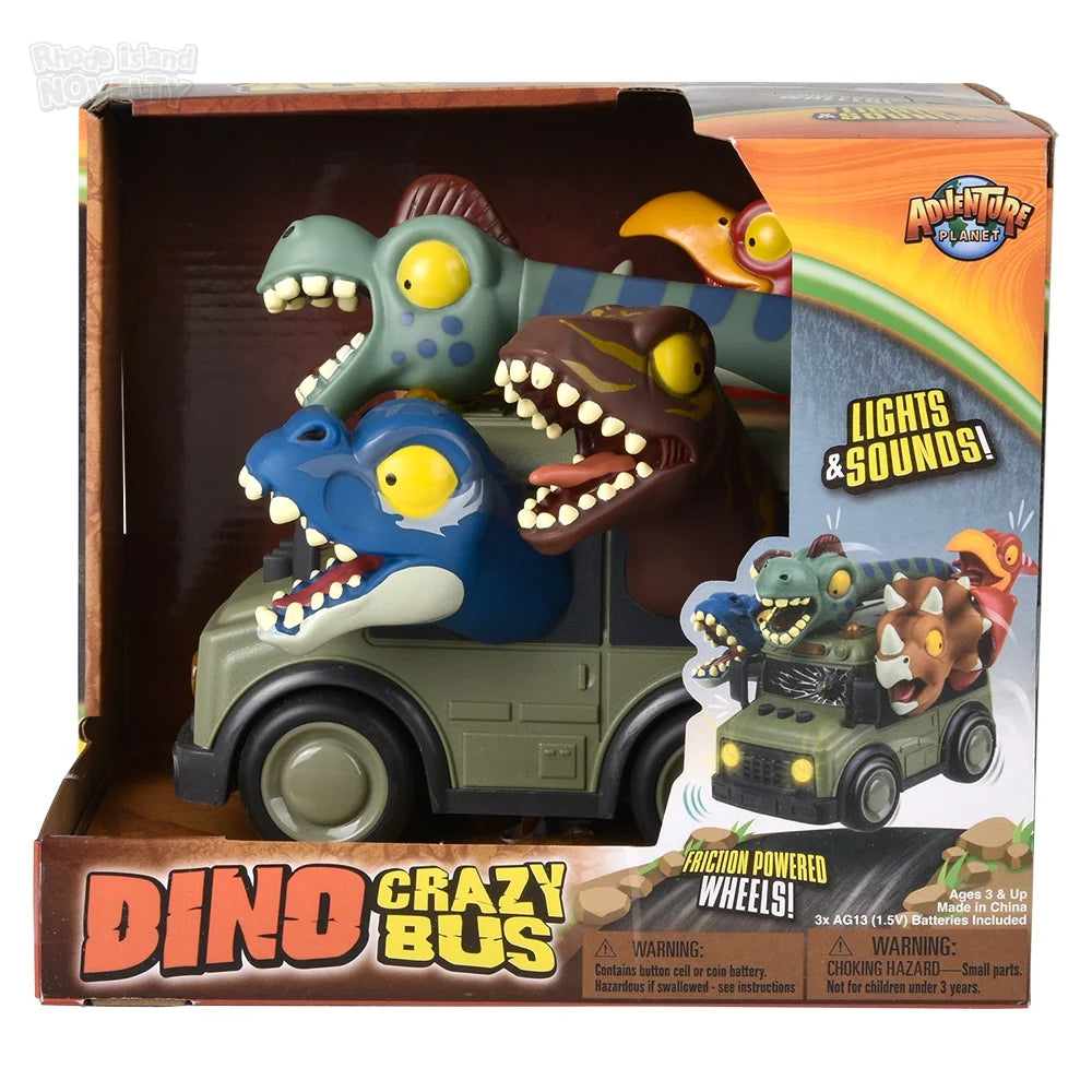 DINOSAUR SCHOOL BUS WITH LIGHTS AND SOUND