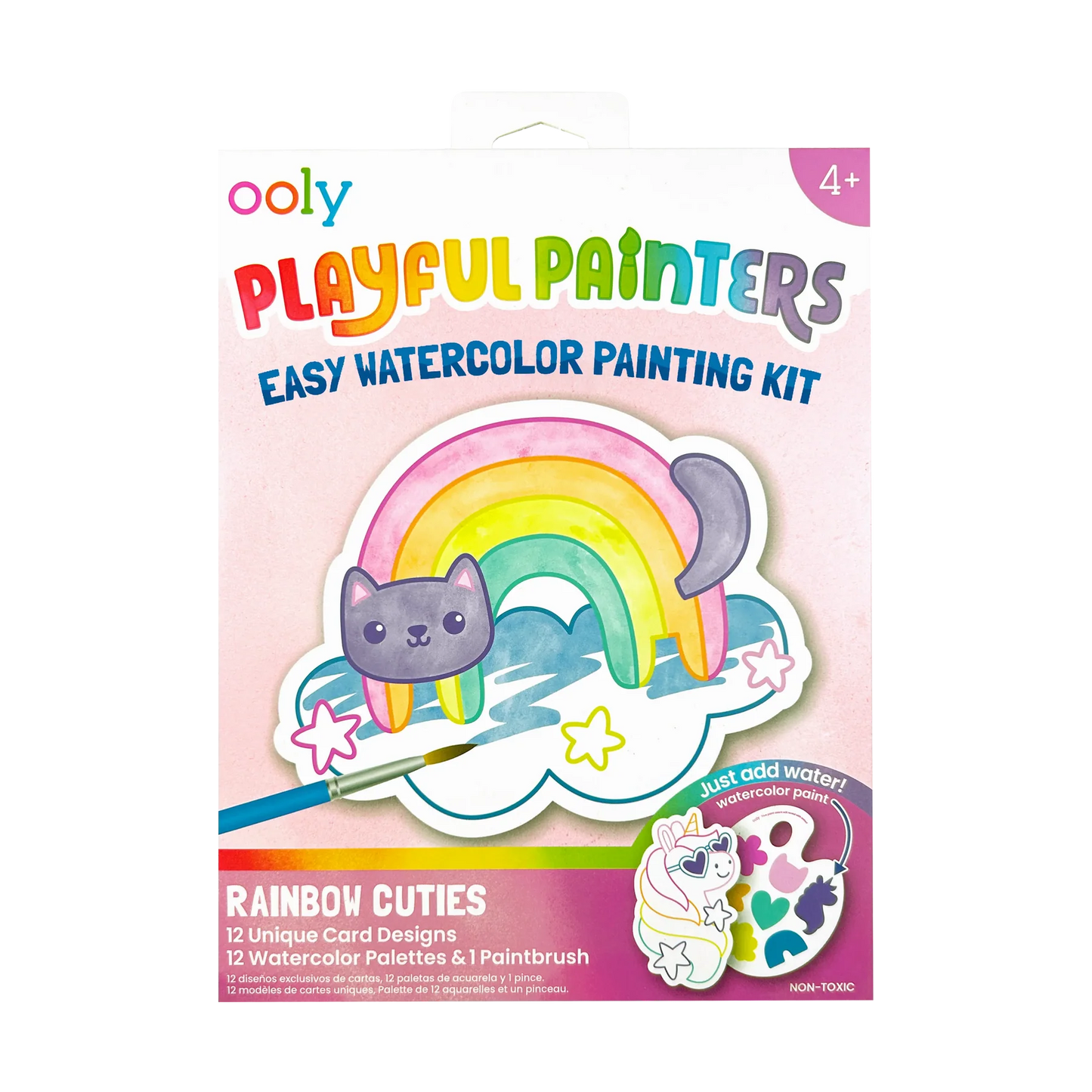 Playful Painters: Easy Watercolor Painting Kit - Rainbow Cuties
