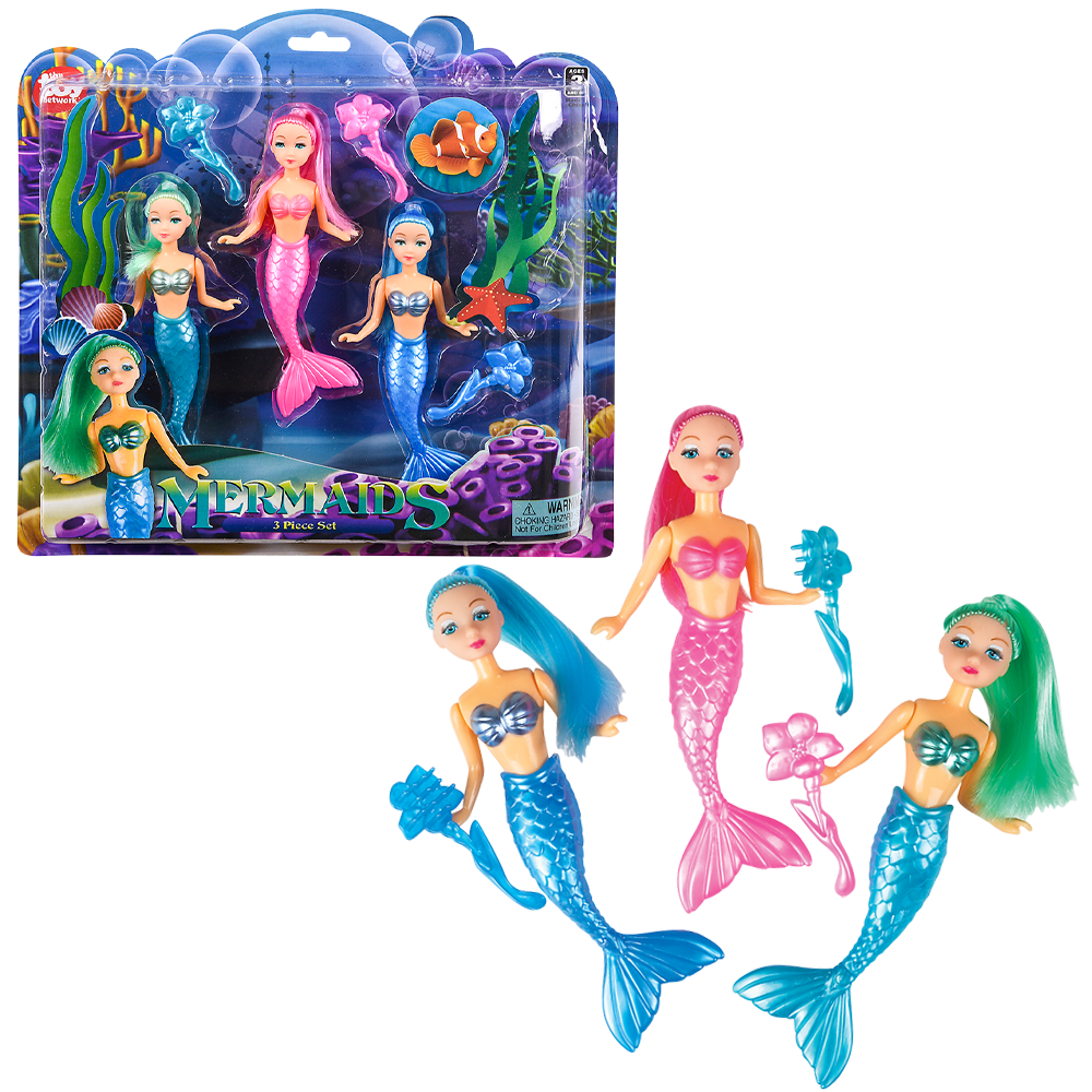 6" MERMAID SET 3 PCS