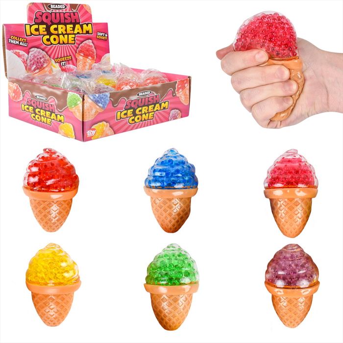 3.5" BEADED SQUISH ICE CREAM CONE