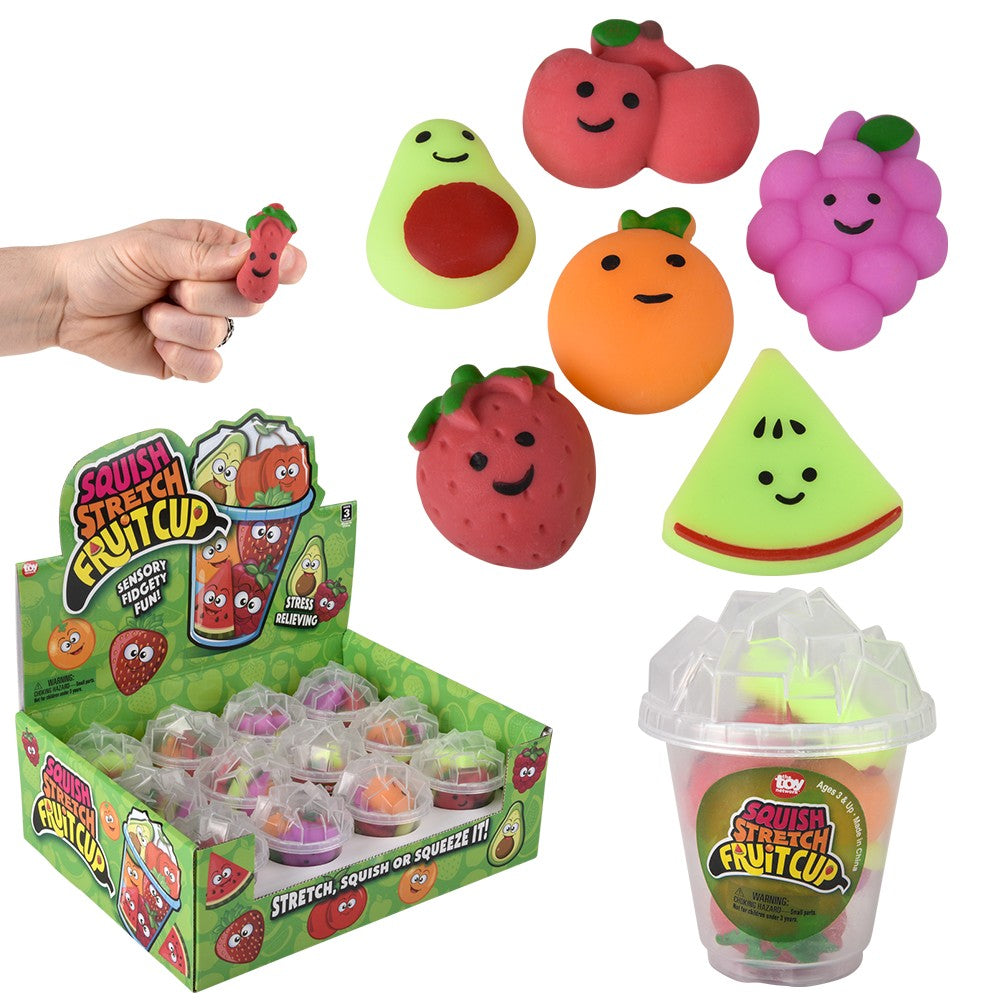SQUISHY STRETCHY 6PC FRUIT CUP