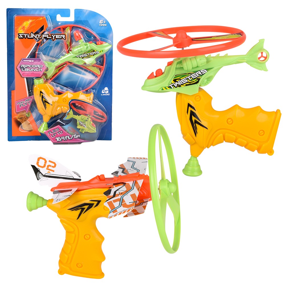 LANARD STUNT FLYER BI-PLANE/HELICOPTER RIPCORD
