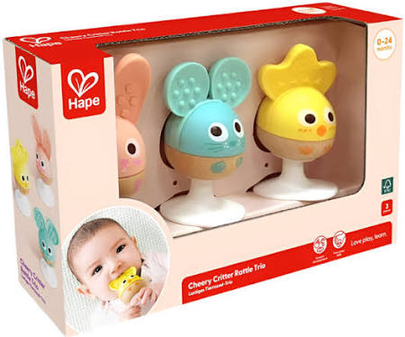 Cheery Critter Rattle Trio
