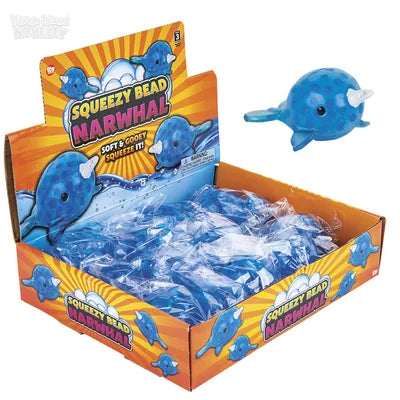 3.33" Squeezy Bead Narwhal