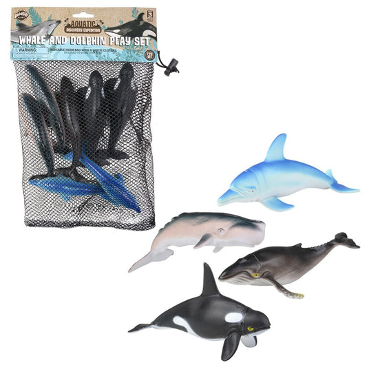 DOLPHIN AND WHALE MESH BAG PLAY SET