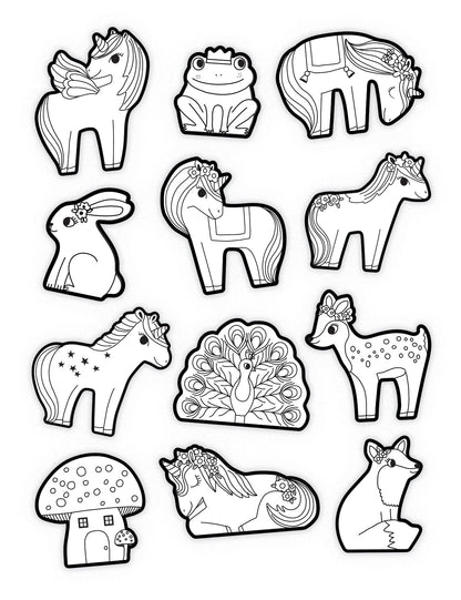 Coloring Stickers/Unicorn