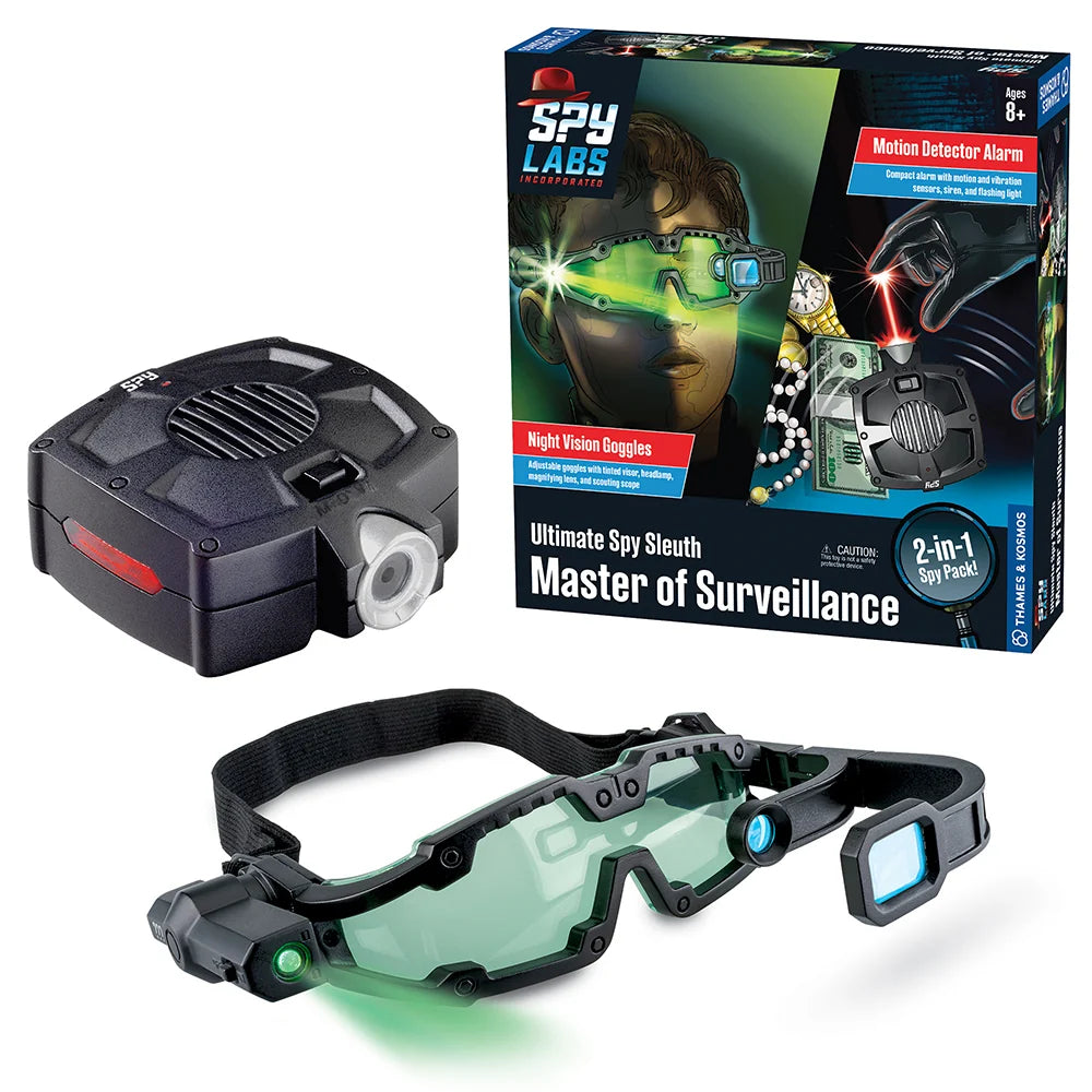 Spy Labs: Ultimate Spy Sleuth 1 - Master of Surveillance - Motion Detector Alarm/Night Vision Goggles