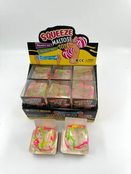 Splatter Paint Clear Cube Squishy Toy