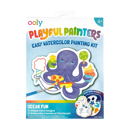 Playful Painters: Easy Watercolor Painting Kit - Ocean Fun
