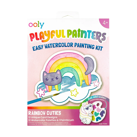 Playful Painters: Easy Watercolor Painting Kit - Rainbow Cuties