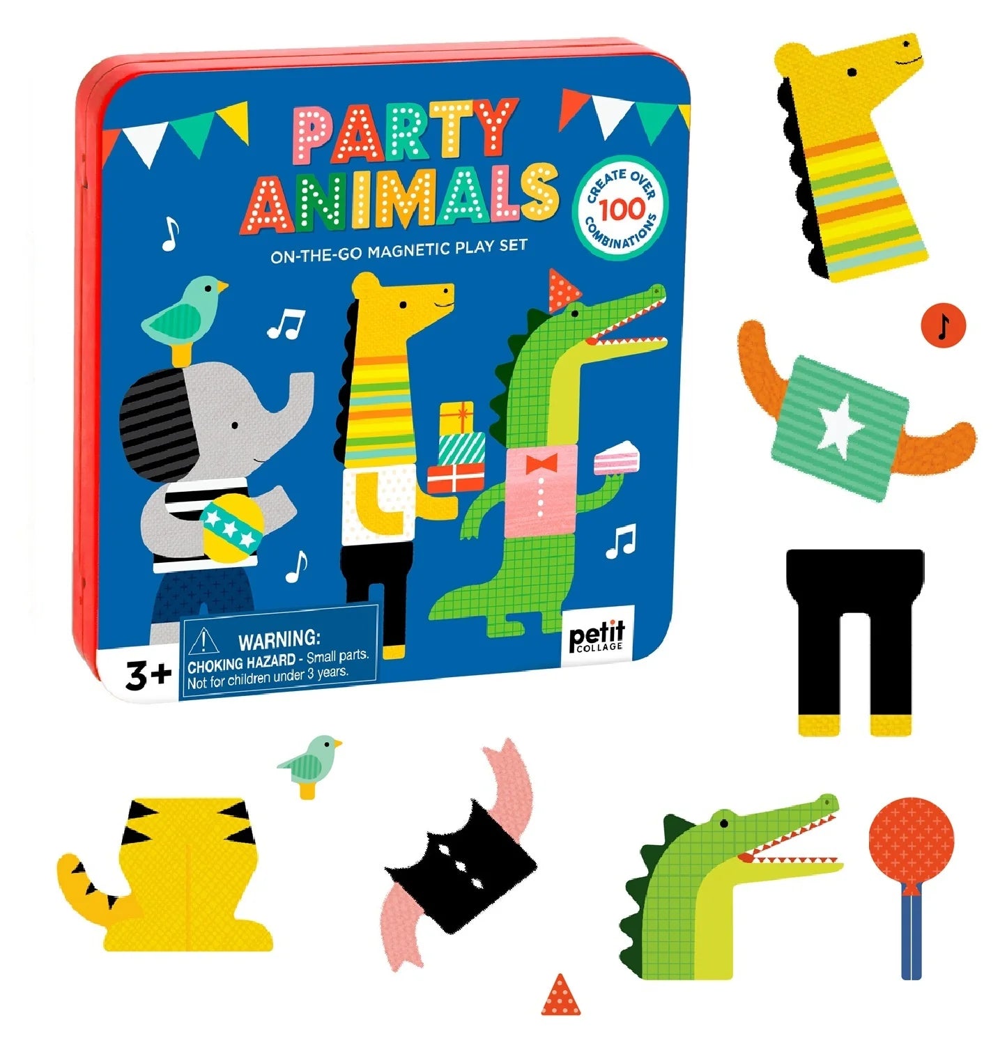 Party Animals Magnetic Play Set Tin