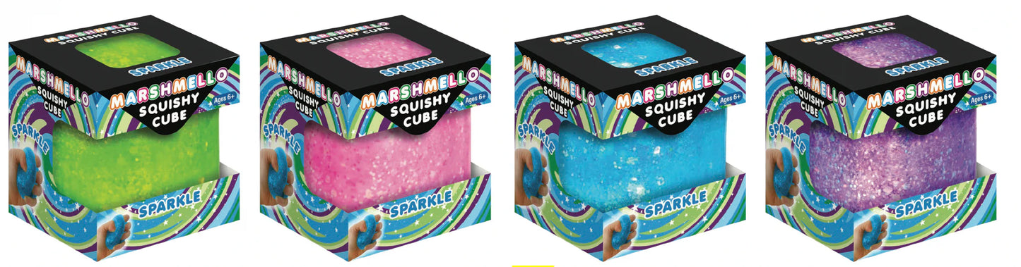 Marshmello Squishy Sparkle  Cube