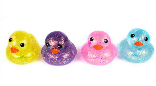 Glitter Rubber Ducky Squish