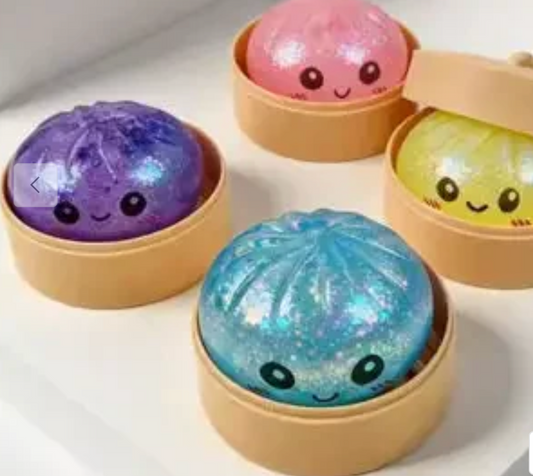 Mystery Glitter Hard Dumpling Squishy Toy