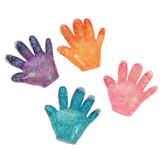 GLITTER HAND SQUISHY TOY