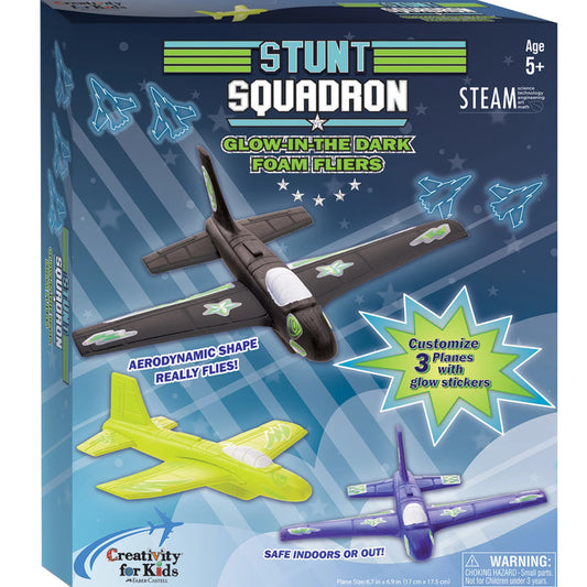 STUNT SQUADRON GLOW IN THE DARK FOAM FLIERS