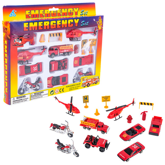 15PC 2.75" DIE CAST FIRE TEAM SET