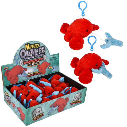 3.5" MIGHTY QUAKES LOBSTER BACKPACK CLIP