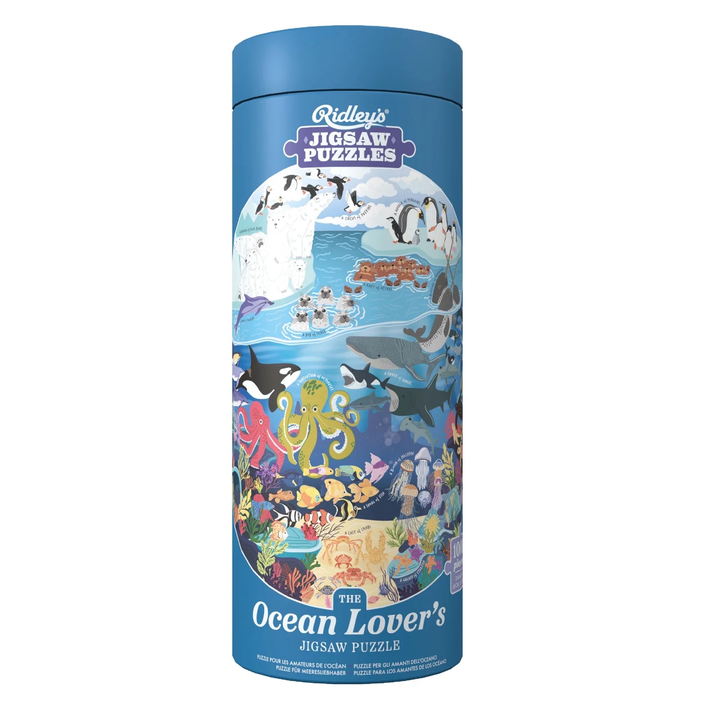 Ocean Lover's 1000-piece Circular Jigsaw Puzzle
